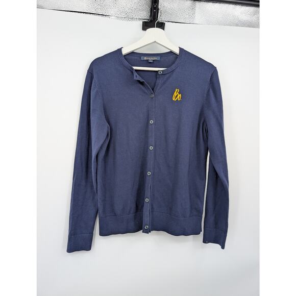 Brooks Brothers Bo Schembechler Univ of Michigan Cardigan Women's Large ** - Picture 1 of 10